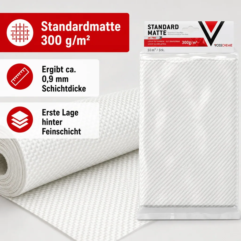 VOSSCHEMIE VC Standardmatte 300 g/m² - 10,0 m² Inhalt