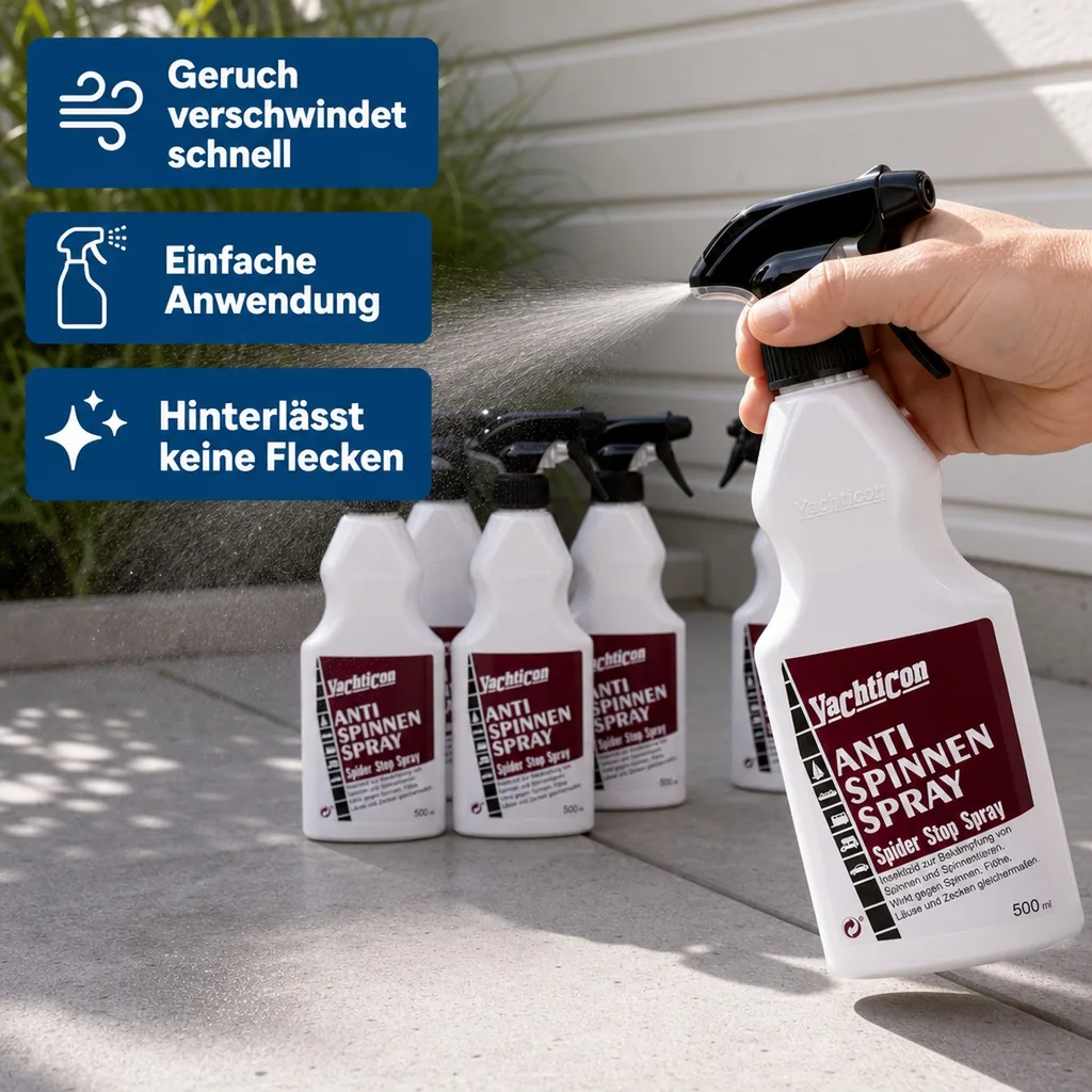 YACHTICON Anti Spinnen Spray 6 x 500 ml = 3 Liter