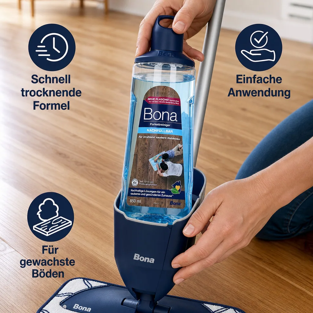 BONA Refiller 0,85 Liter für Holz- und Parkett Premium Spray Mopp