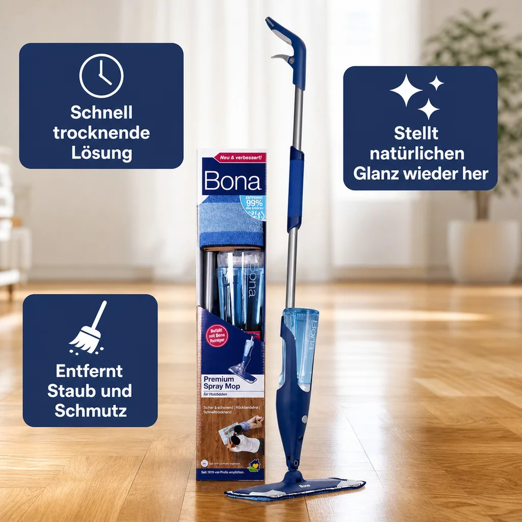 BONA Premium Spray Mopp für Parkett und Holzböden