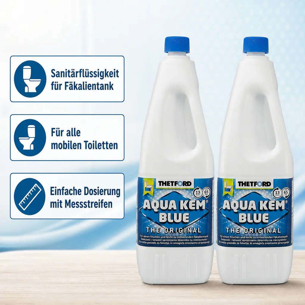 THETFORD Aqua Kem Blue 2 x 2 Liter Sanitärflüssigkeit im SET
