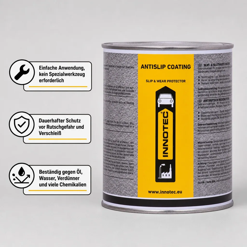 INNOTEC Anti Slip Coating grau 1 Liter Dose 02.1434