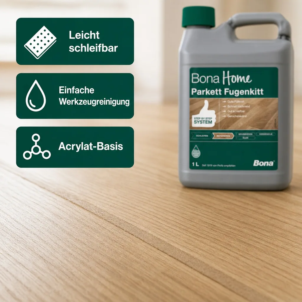 BONA Home Parkett Fugenkitt 1 Liter auf Wasserbasis