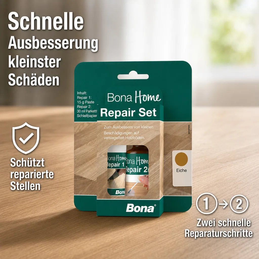 BONA Home Reparatur Set 4 teilig Eiche