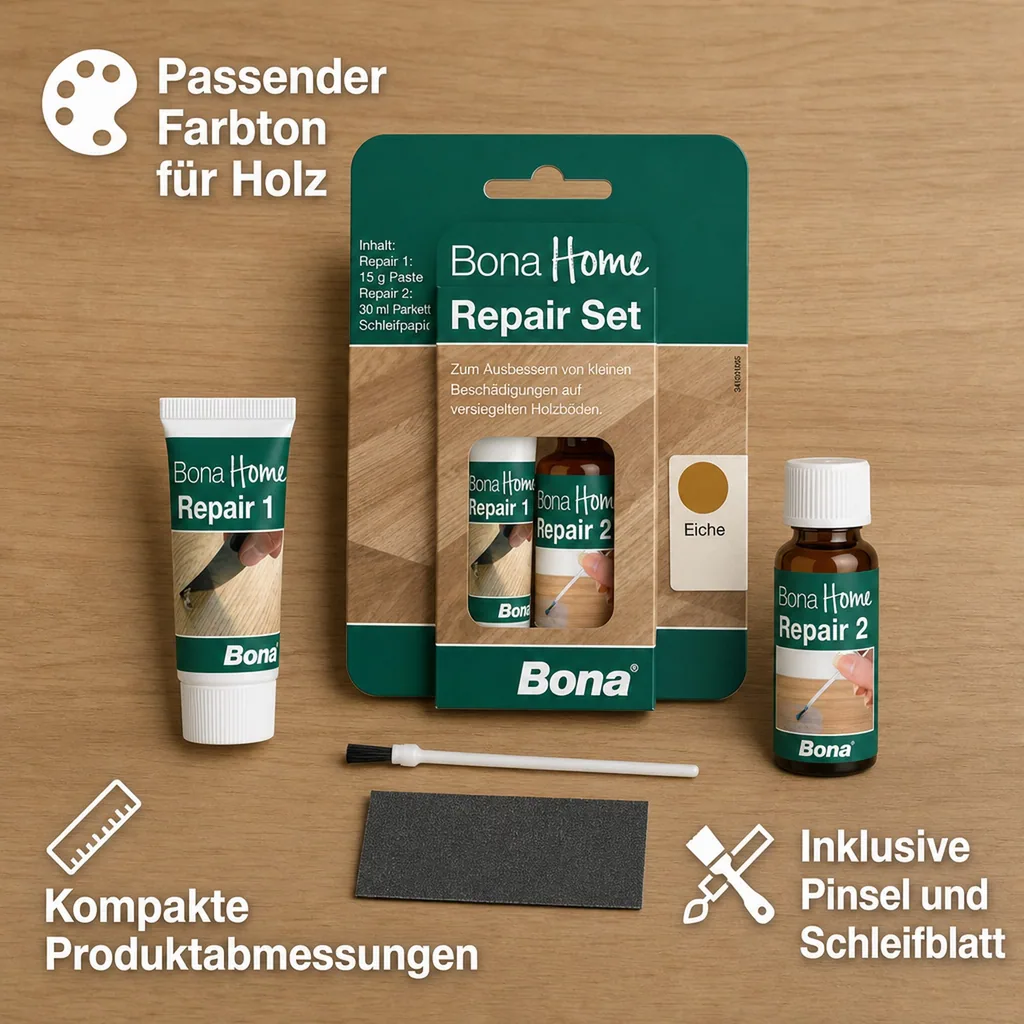 BONA Home Reparatur Set 4 teilig Eiche