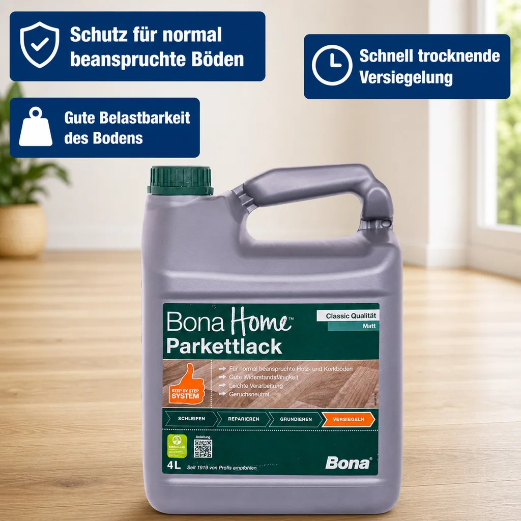 BONA Home Parkettlack Classic 4 Liter matt