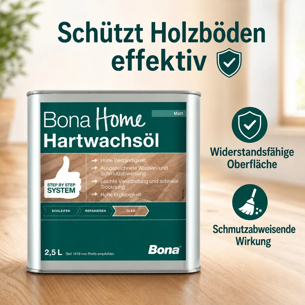 BONA Home Hartwachsöl 2,5 Liter matt