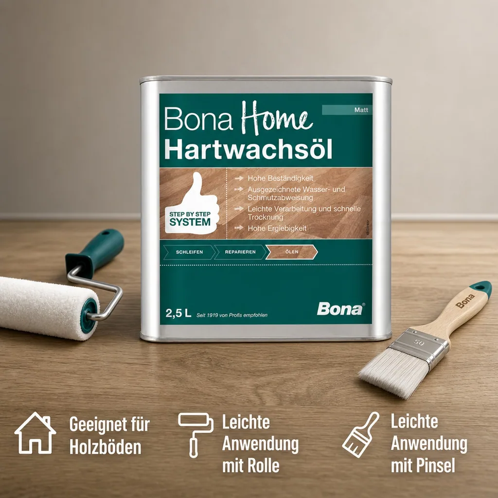 BONA Home Hartwachsöl 2,5 Liter matt