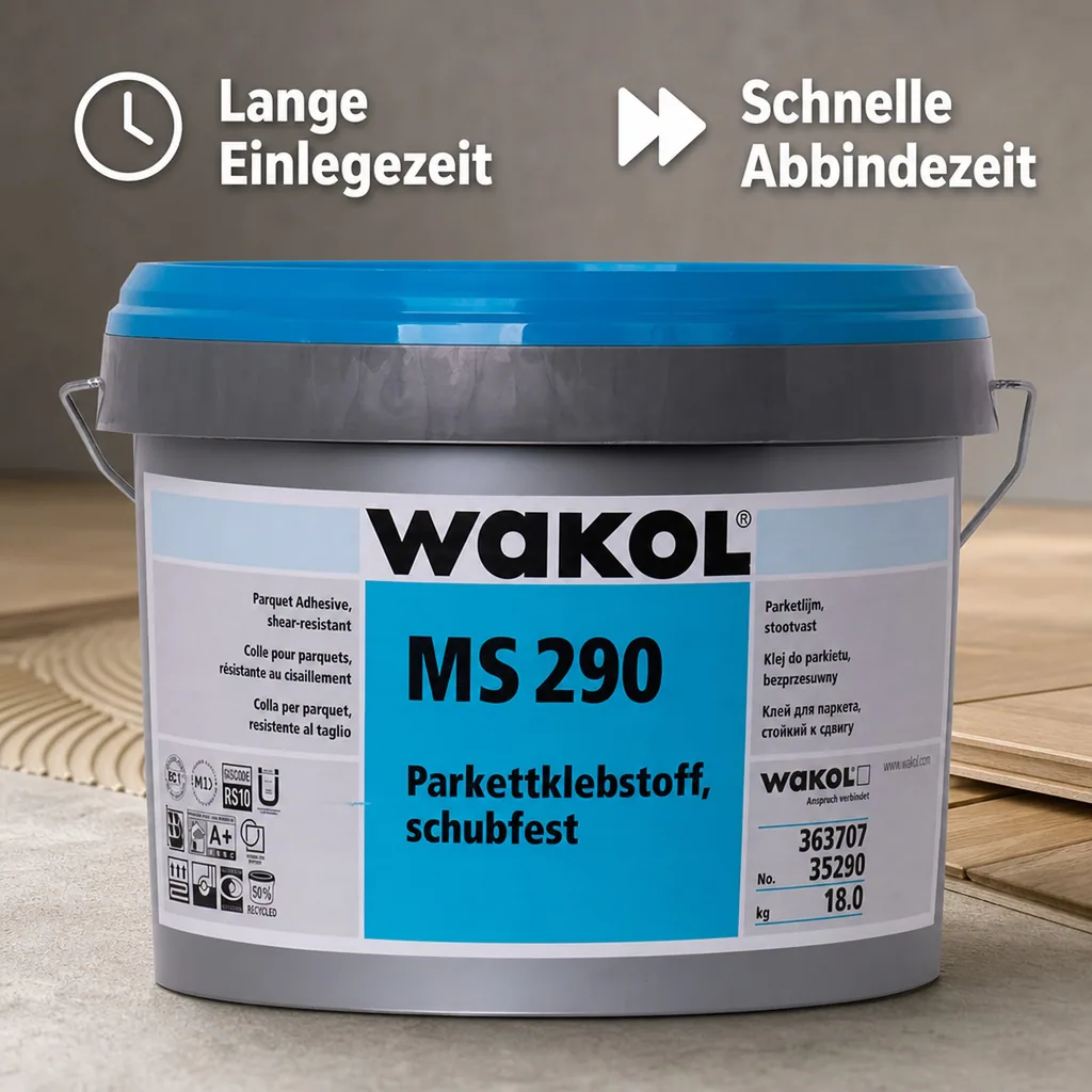WAKOL MS 290 Parkettklebstoff schubfest 18kg weichmacherfrei
