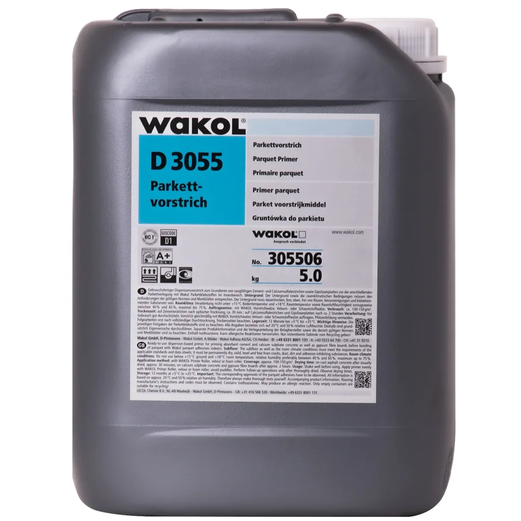 WAKOL D 3055 Parkettvorstrich in verschiedenen Größengebinden