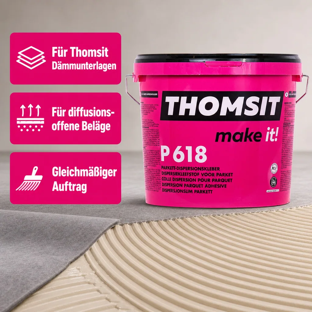 THOMSIT P 618 Parkett-Dispersionskleber (hell) 15 kg