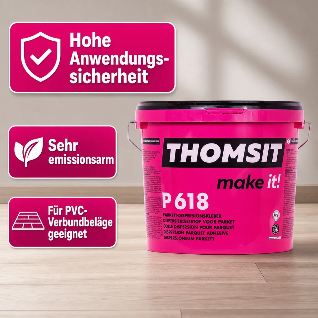 THOMSIT P 618 Parkett-Dispersionskleber (hell) 15 kg