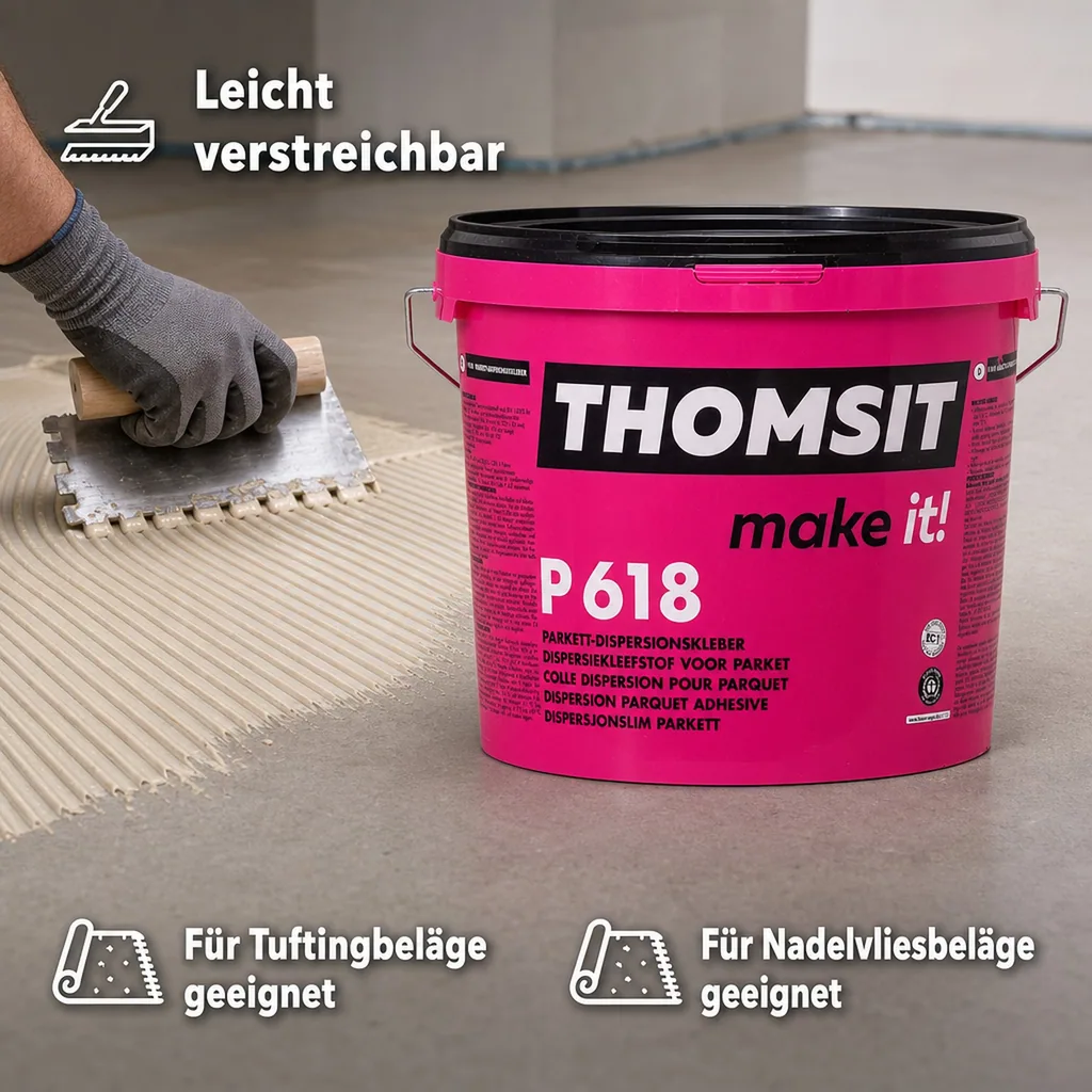 THOMSIT P 618 Parkett-Dispersionskleber (hell) 15 kg
