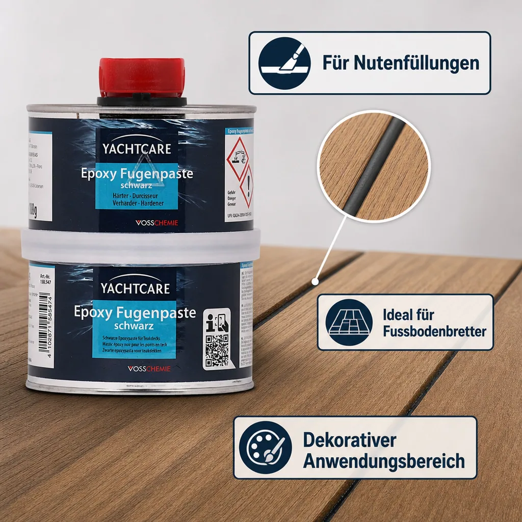 YACHTCARE EP Fugenpaste schwarz A+B 500 A