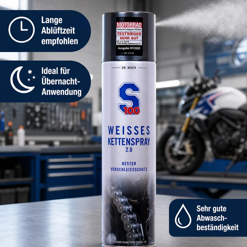 DR. WACK S100 Weißes Kettenspray 2.0, 400 ml