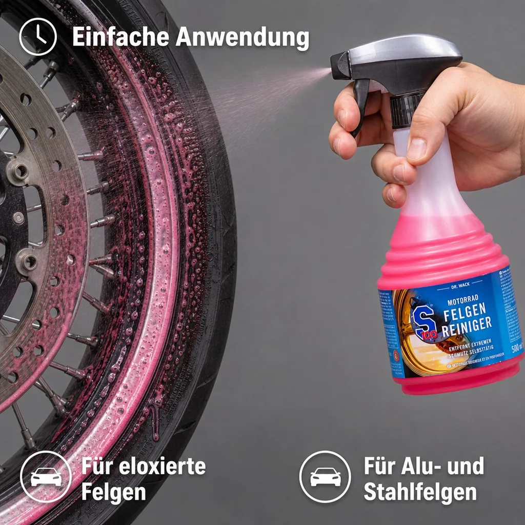 DR. WACK S100 Motorrad Felgenreiniger 500 ml