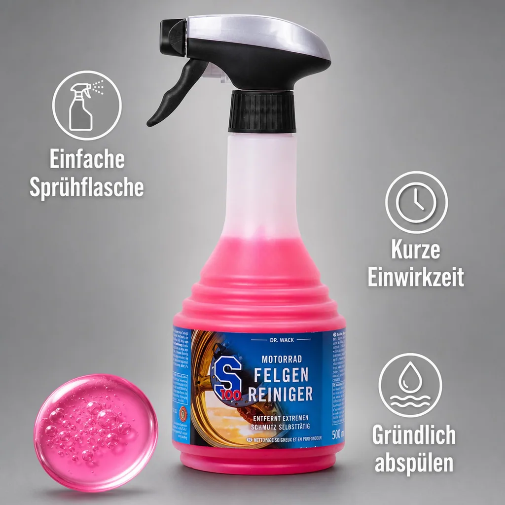 DR. WACK S100 Motorrad Felgenreiniger 500 ml