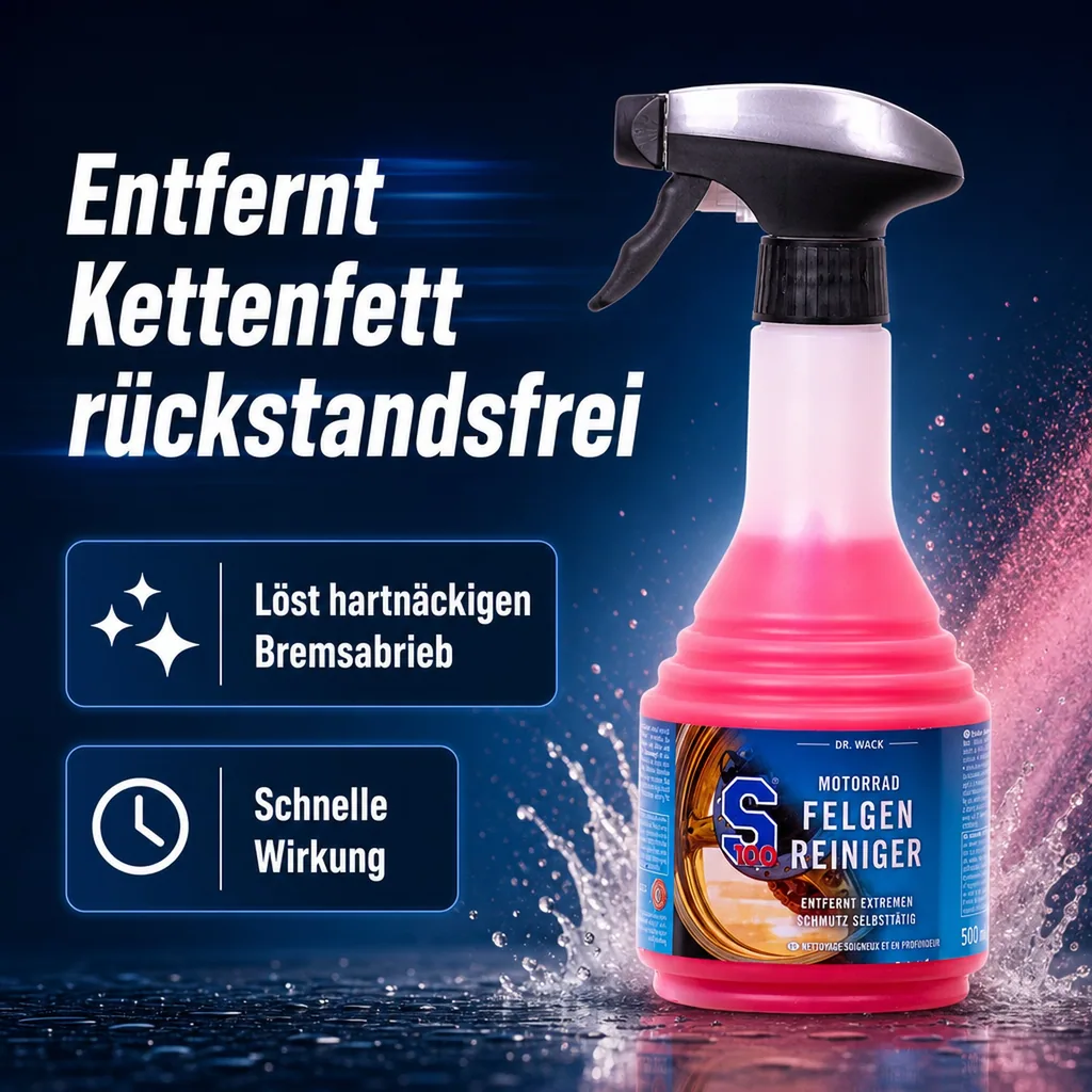 DR. WACK S100 Motorrad Felgenreiniger 500 ml