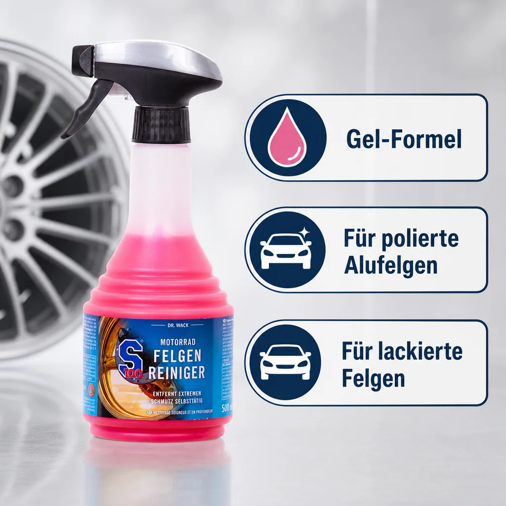 DR. WACK S100 Motorrad Felgenreiniger 500 ml