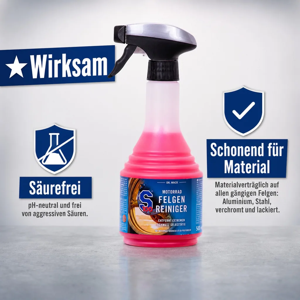 DR. WACK S100 Motorrad Felgenreiniger 500 ml