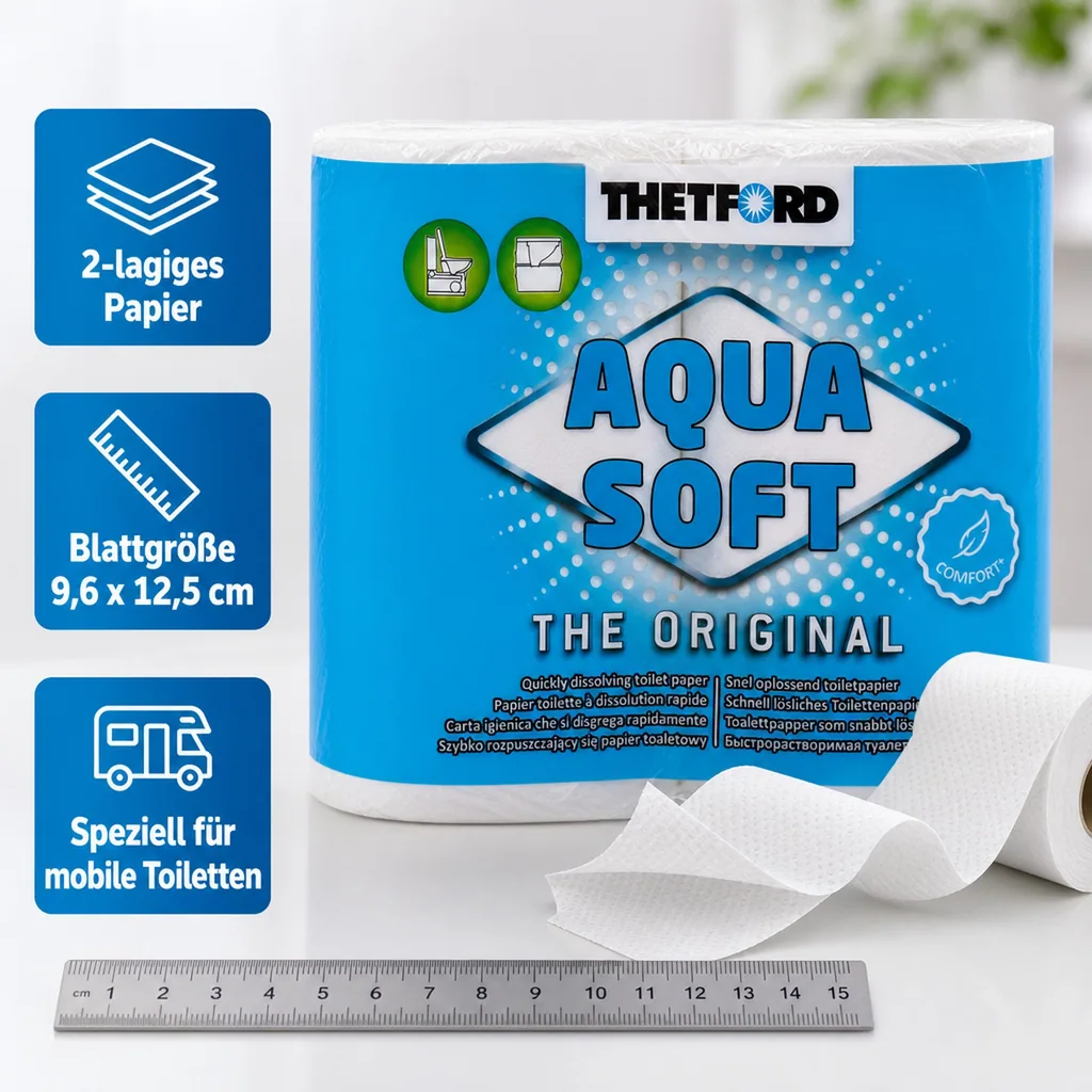 THETFORD Aqua Soft Toilettenpapier 1 Packung = 4 Rollen