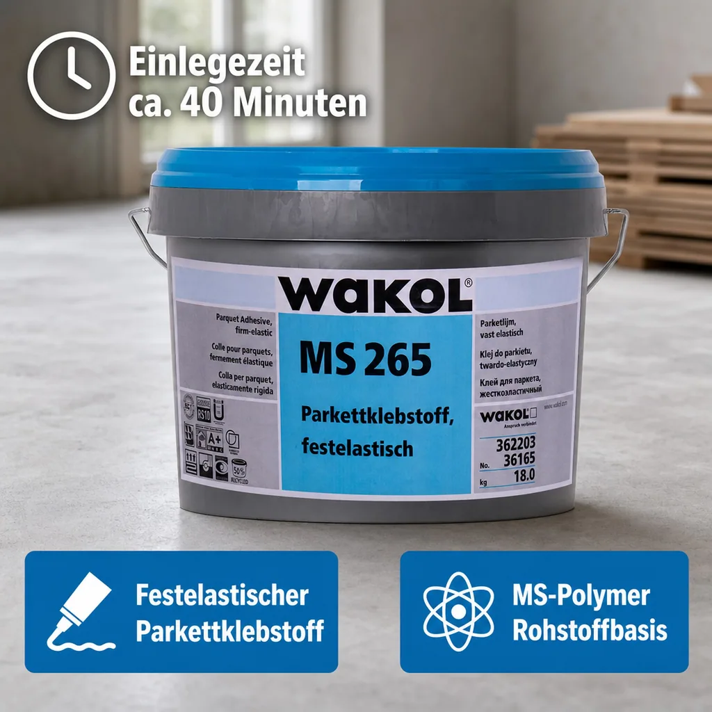 WAKOL MS 265 Parkettklebstoff festelastisch 18kg weichmacherfrei