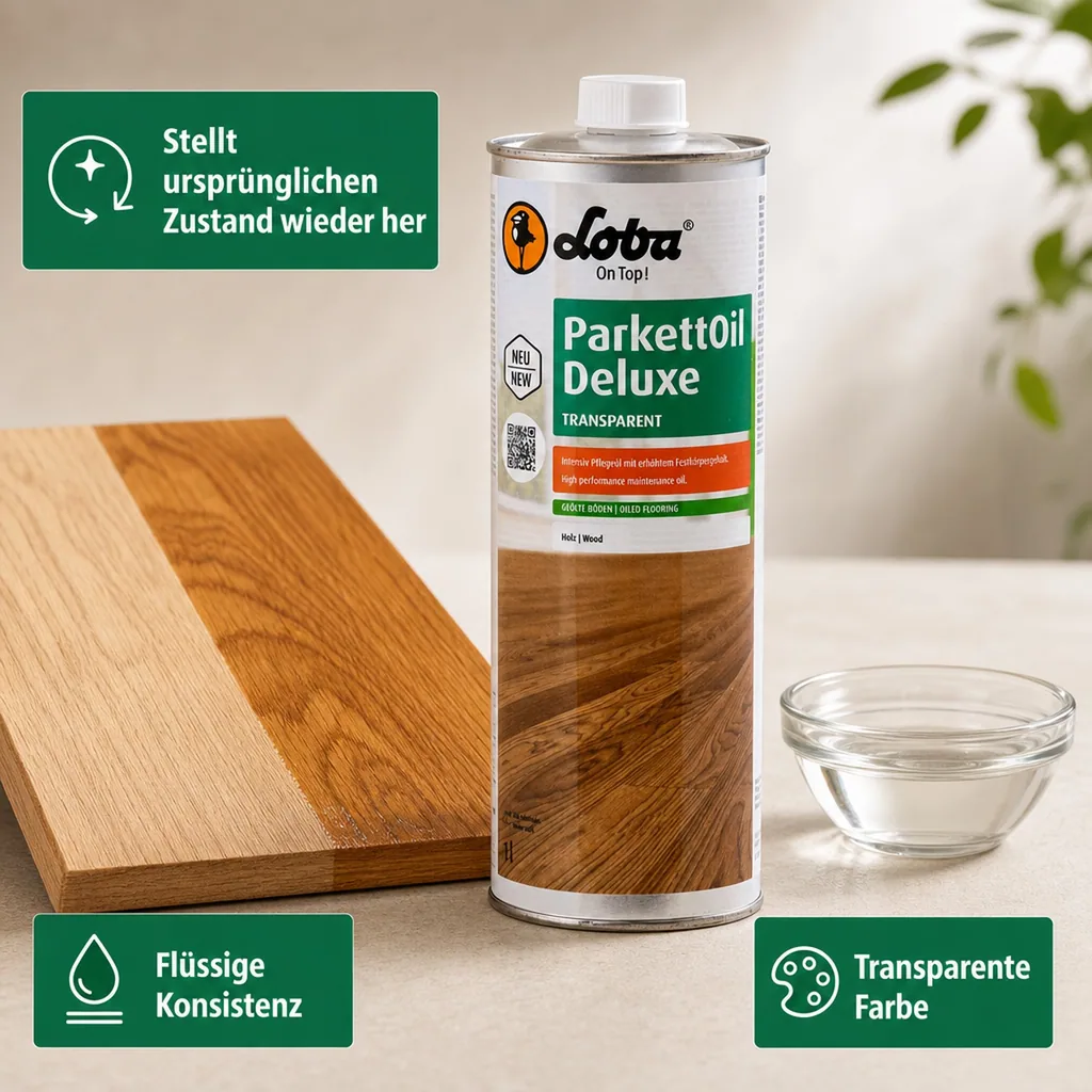 LOBA ParkettOil Deluxe 1 Liter Intensivpflegeöl transparent