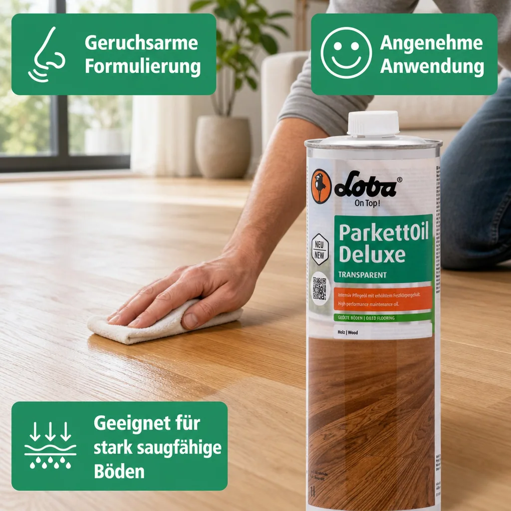 LOBA ParkettOil Deluxe 1 Liter Intensivpflegeöl transparent