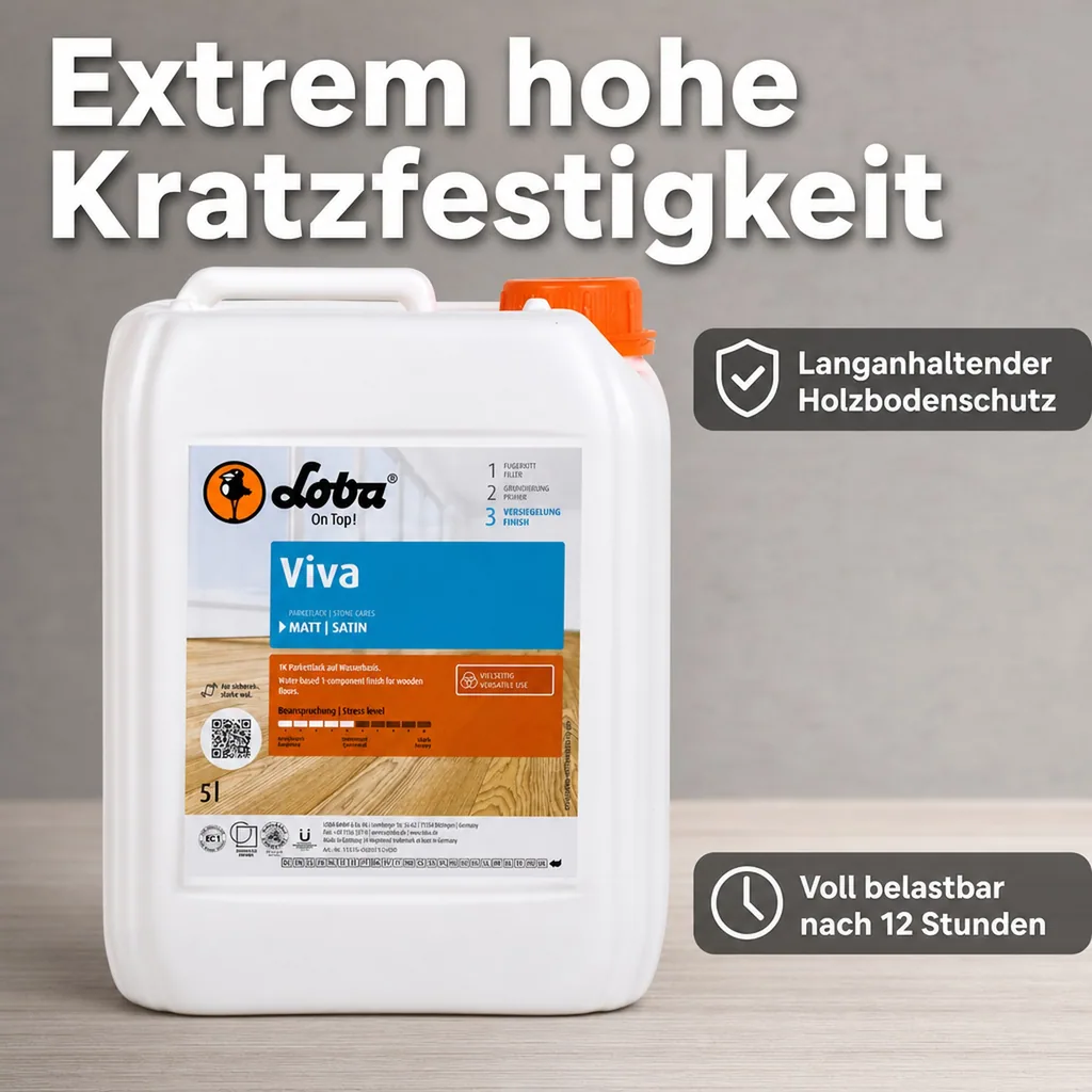 LOBA 2K Supra A.T. Parkettlack 5 kg halbmatt
