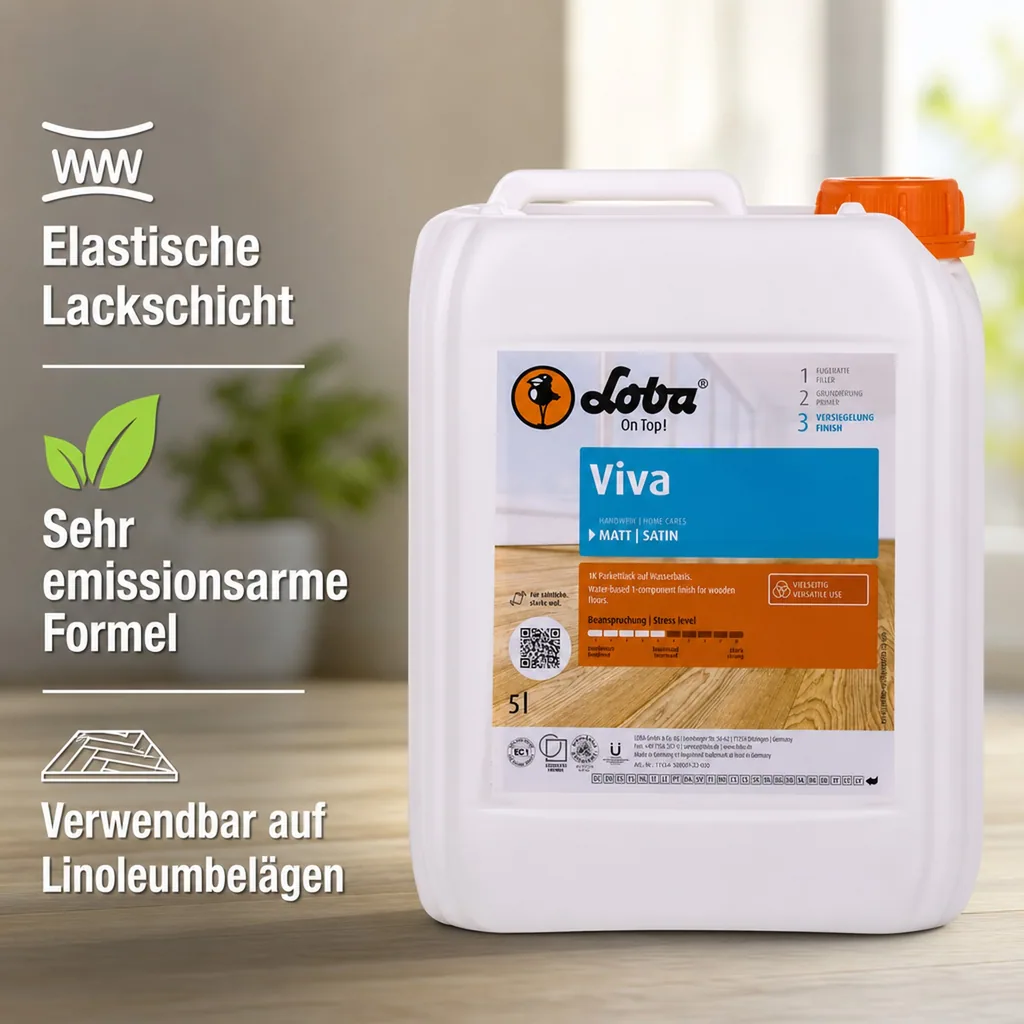 LOBA 2K Supra A.T. Parkettlack 5 kg halbmatt