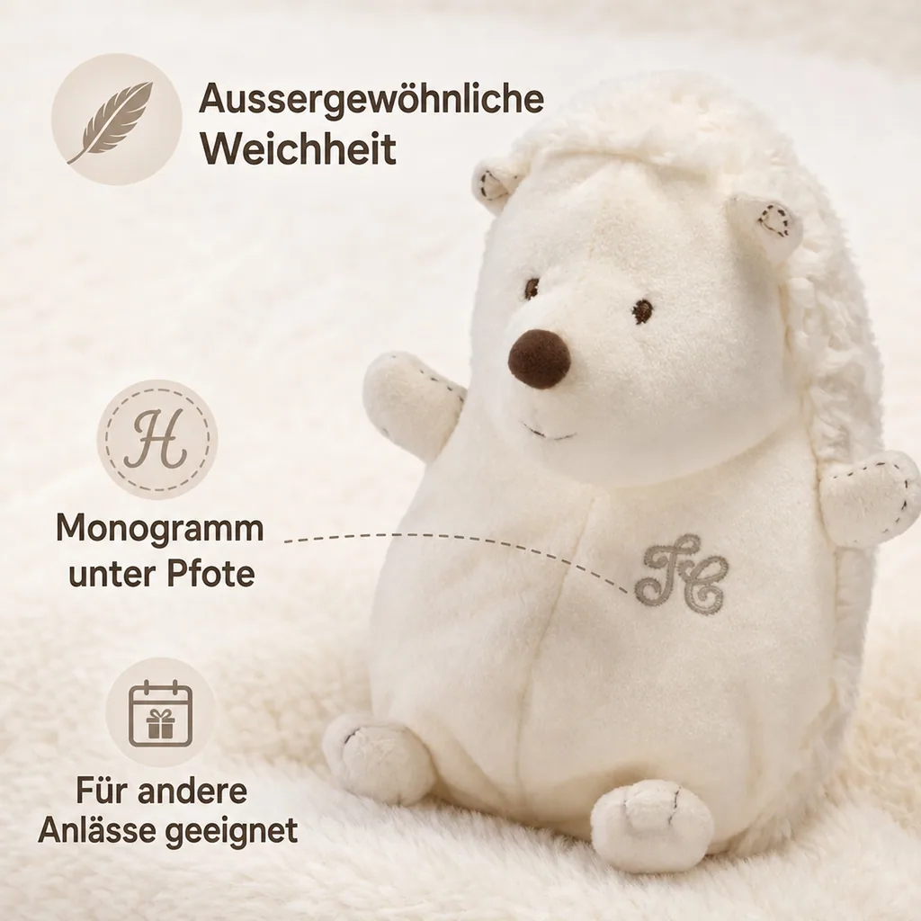 Tartine et Chocolat Igel Leon cremé, Größe: 25 cm