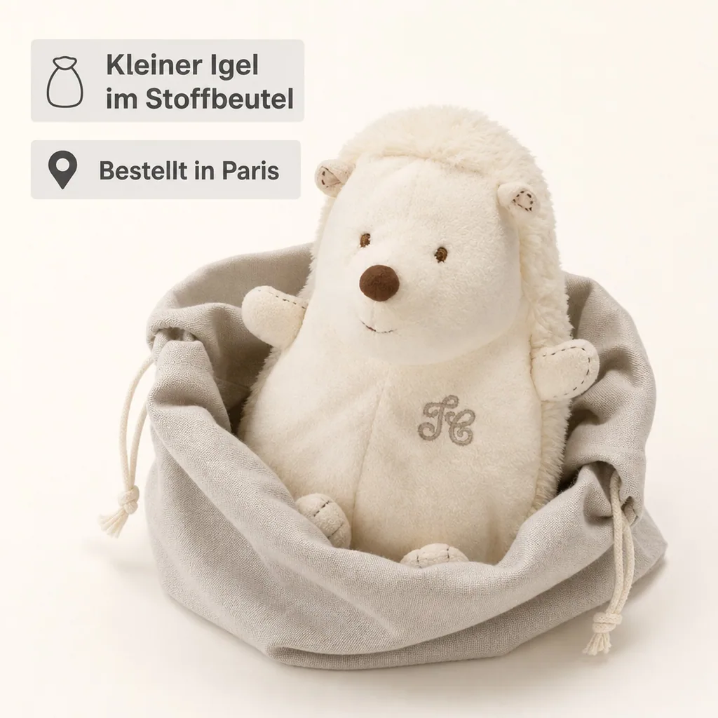 Tartine et Chocolat Igel Leon cremé, Größe: 25 cm