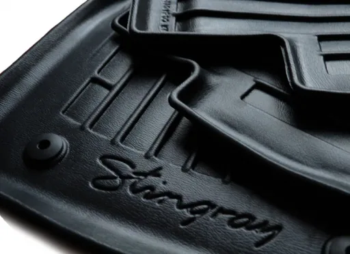 Gummifußmatten Auto 3D für Jeep Compass I (2006-2016), passgenau, mit Clips, Polyurethan