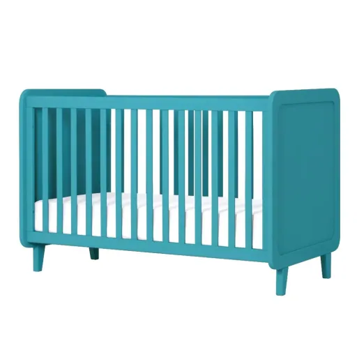 Laurette Babybett 70 x 140 cm Accroche Coeur, Farbe: grau grün