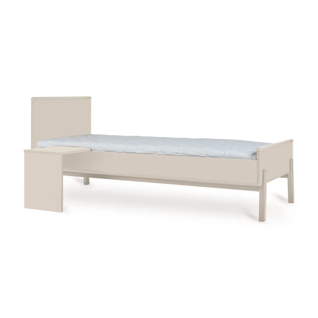 Quax Ashi Junior Kit 170x70 cm – Nachhaltiges Umbauset für Ashi Babybett zum Juniorbett | Mit Nachttisch & Bettgitter-Option, Farbe: Ton