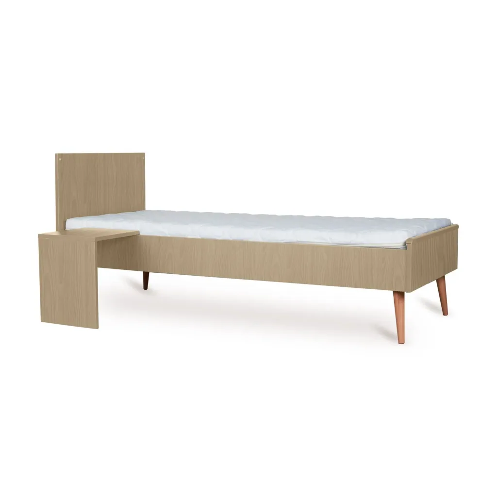 Quax Cocoon Junior Kit 170x70 cm | Umbauset für Cocoon Babybett zum Juniorbett | Mit Nachttisch & Bettgitter-Option, Farbe: Natur Eiche