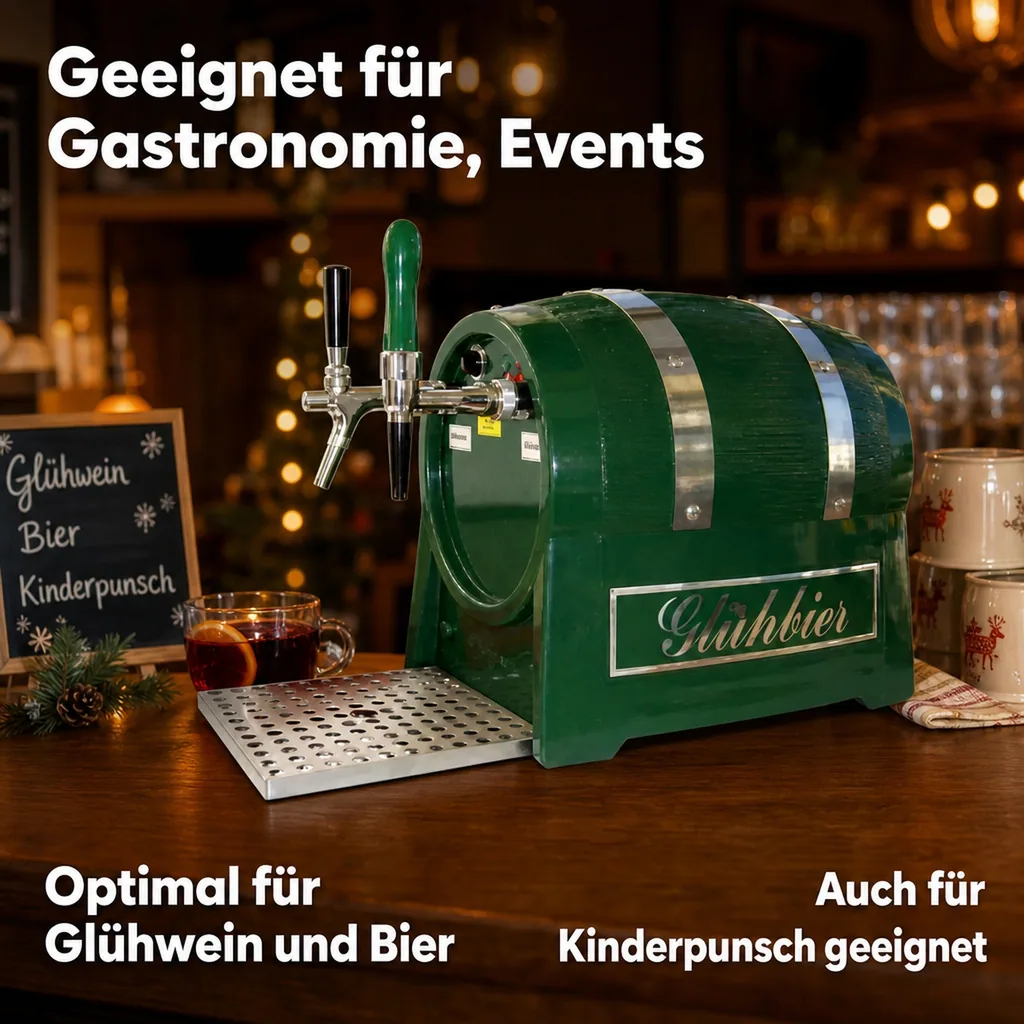 Glühweinzapfanlage, Getränke durchlauferhitzer Kombigerät - 2-leitig 3 kW