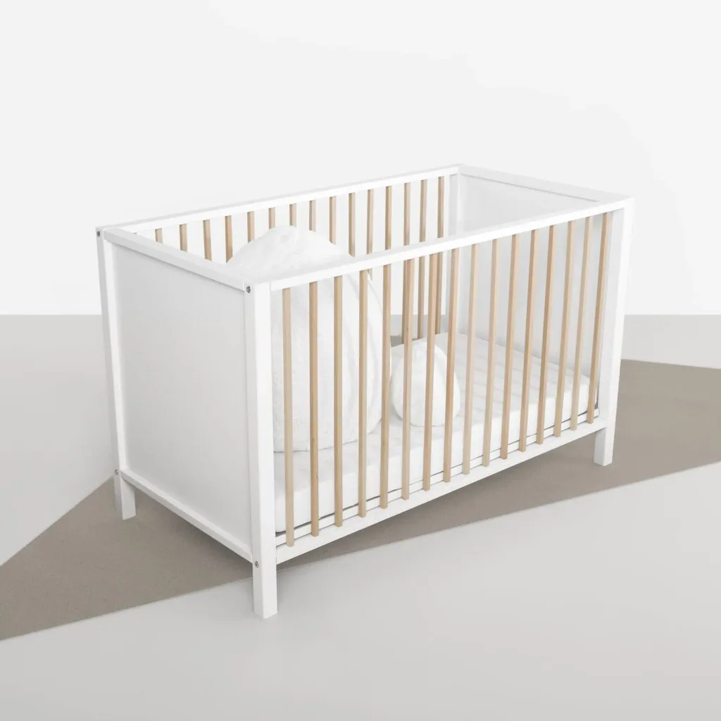 Quax Babybett - Nordic 120 x 60 cm, Farbe: Stone Weiß Naturel