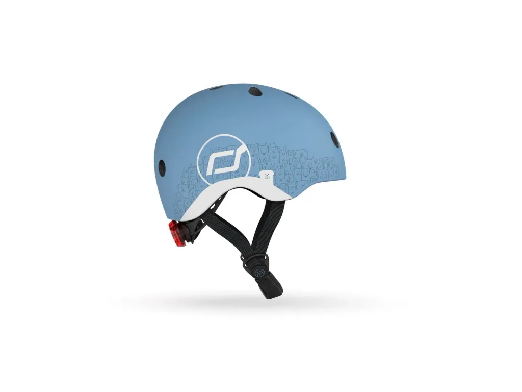 Scoot & Ride Reflective Helm, Roller Helm XXS-S, Farbe: Steel