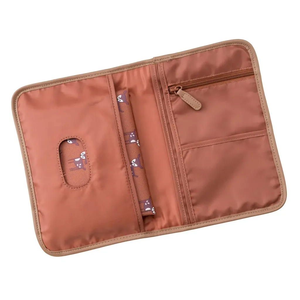Fresk Wickeltasche unterwegs, 25x17x3 cm, Farbe: Hirsch bernsteinbraun