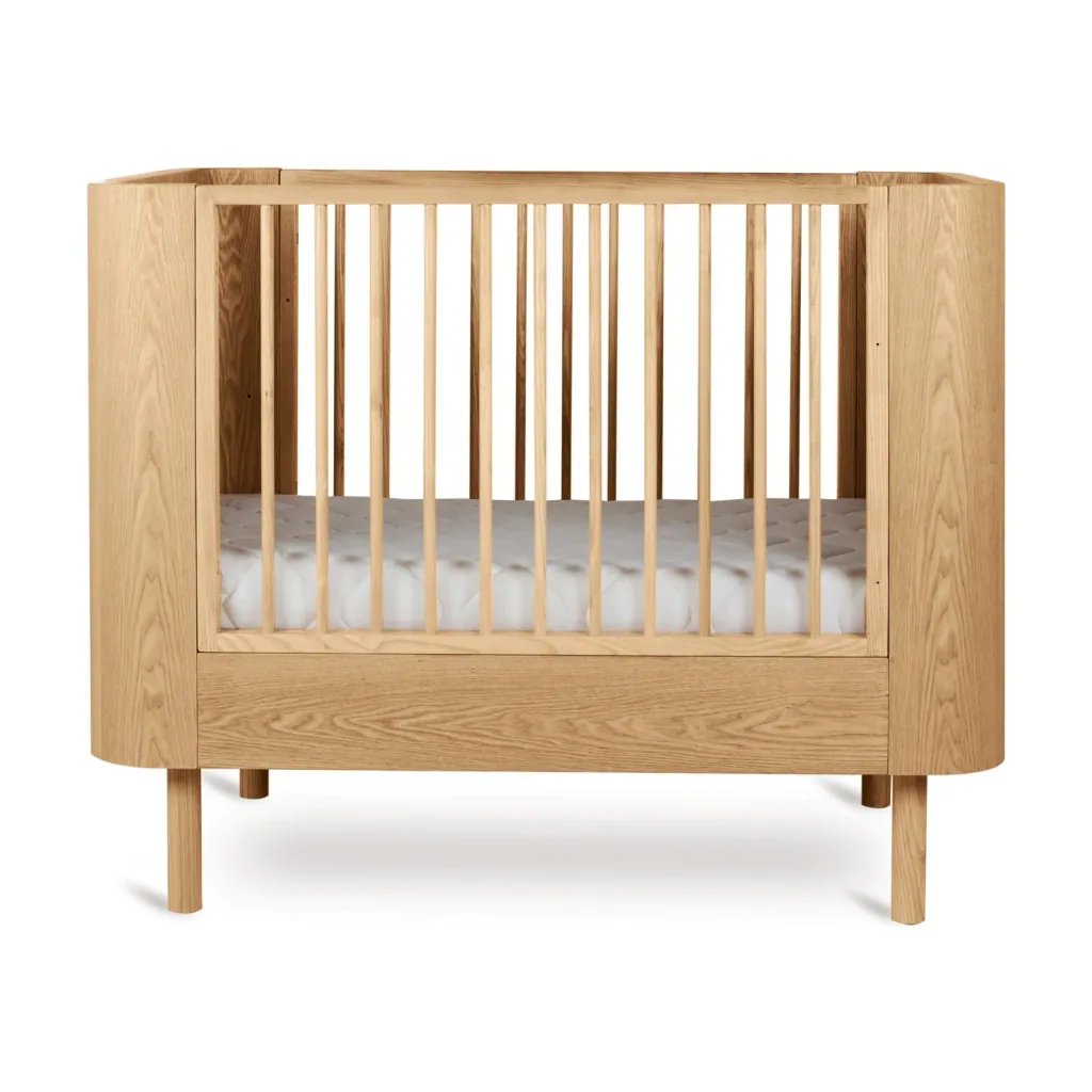Quax Yume Kinderbett 110 x 70 cm aus Esche und MDF mit Eschenfurnier, Farbe: Naturasche