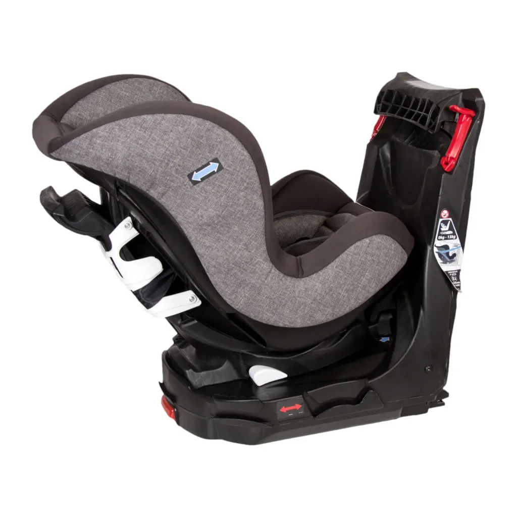 Quax Kindersitz - Easy Rider 360°, Isofix, Gruppe 0/1, Farbe: Linen Grey