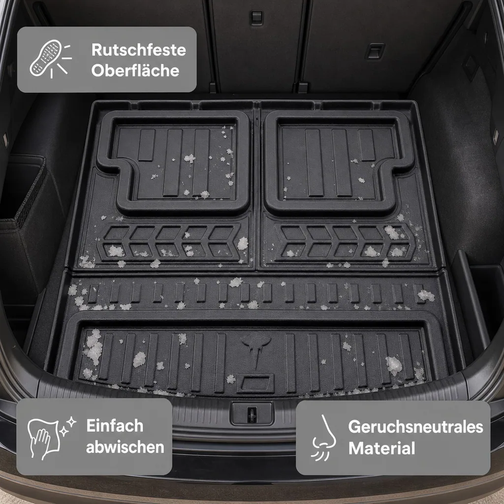 Kofferraumwanne VW Tiguan II Allspace (2016–2024), 3D, passgenau, nicht für EU-Modelle
