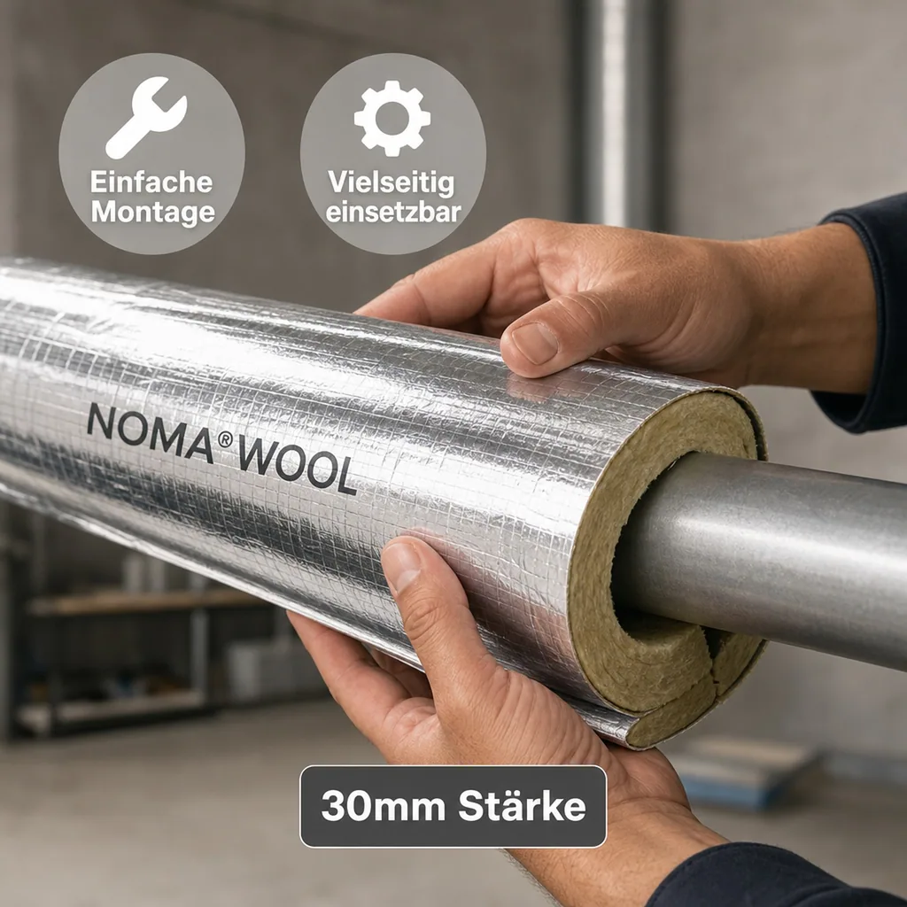 NOMA®WOOL ALU 1m Ø 28 x 30mm GEG 100%