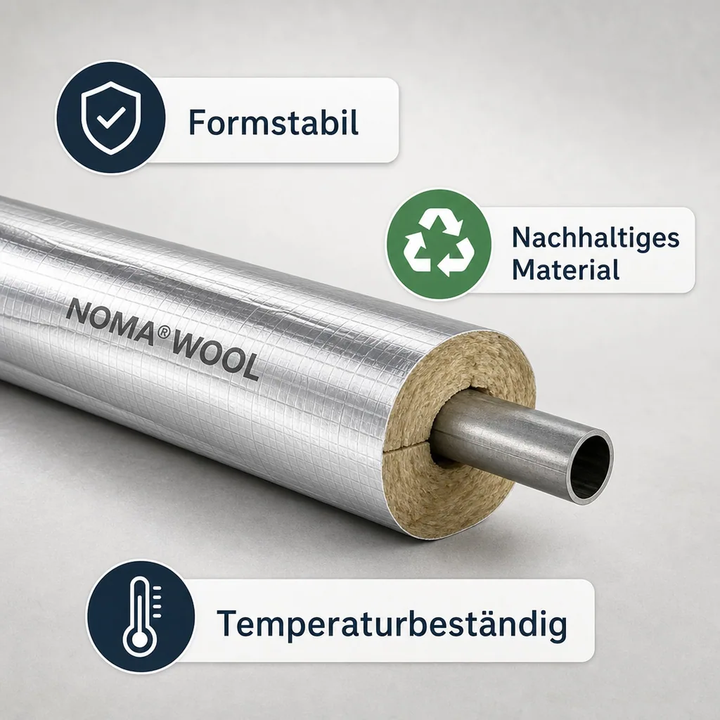 NOMA®WOOL ALU 1m Ø 28 x 30mm GEG 100%