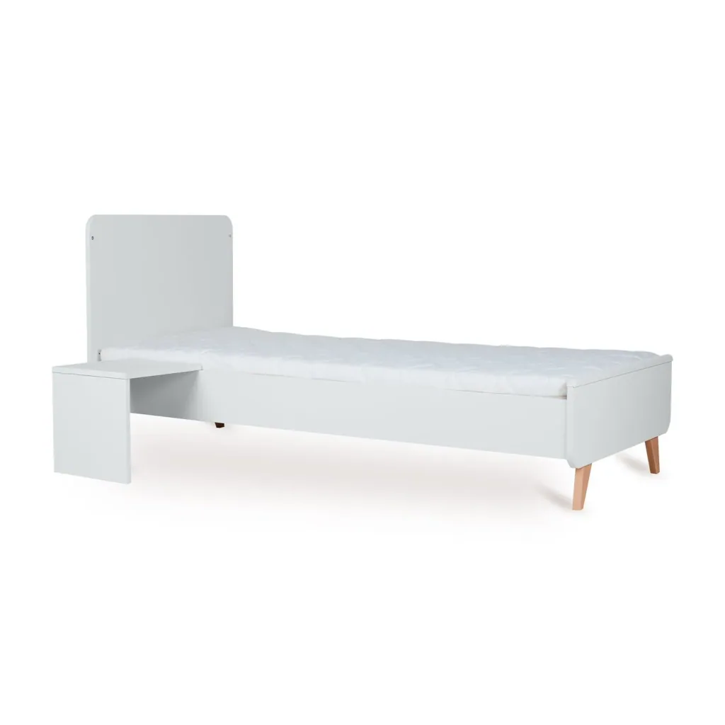 Quax Loft Junior Kit 170x70 cm | Umbauset für Loft Babybett zum Juniorbett | Mit Nachttisch & Bettgitter-Option, Farbe: weiss