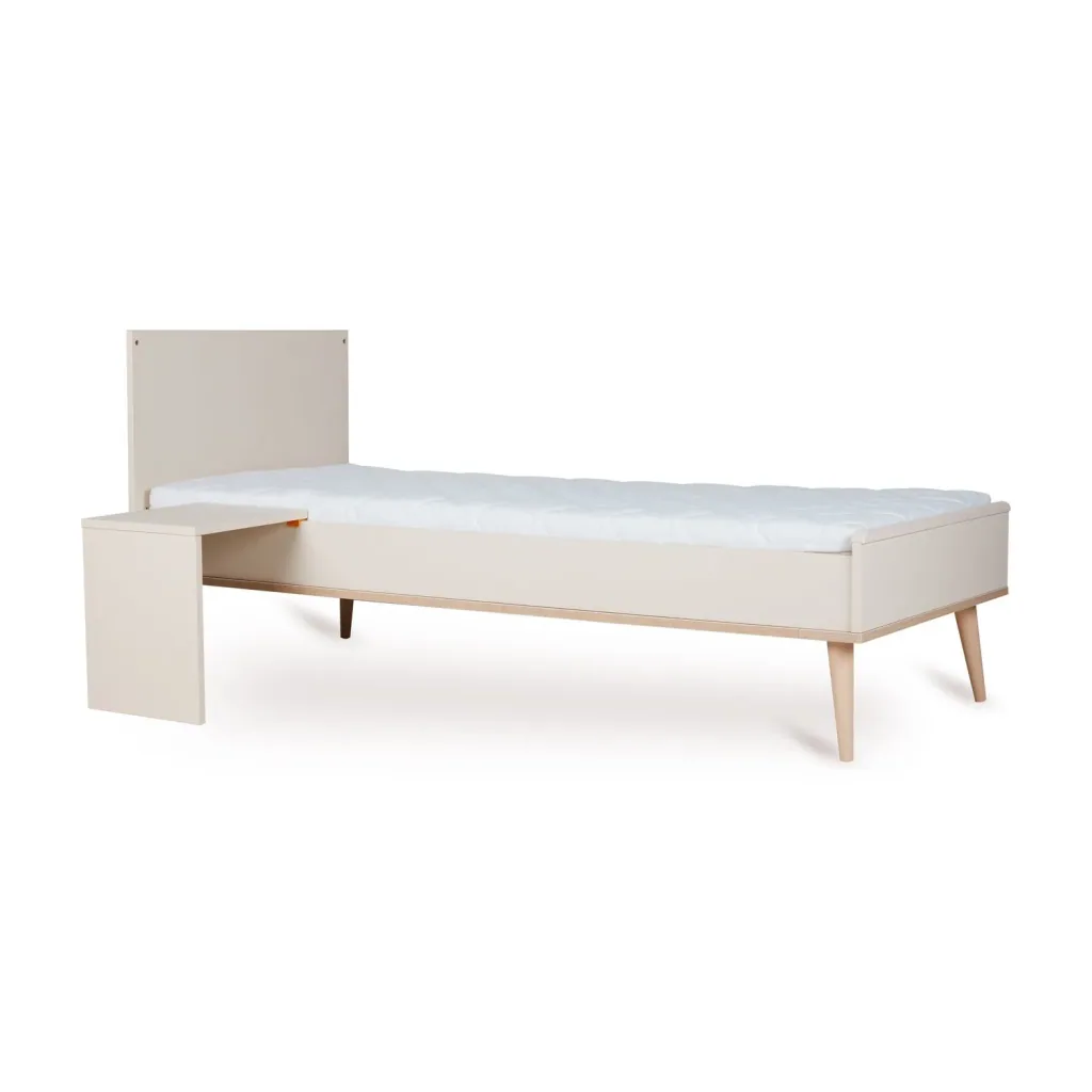 Quax Flow Junior Kit 170x70 cm | Umbauset für Flow Babybett zum Juniorbett | Mit Nachttisch & Bettgitter-Option, Farbe: Ton