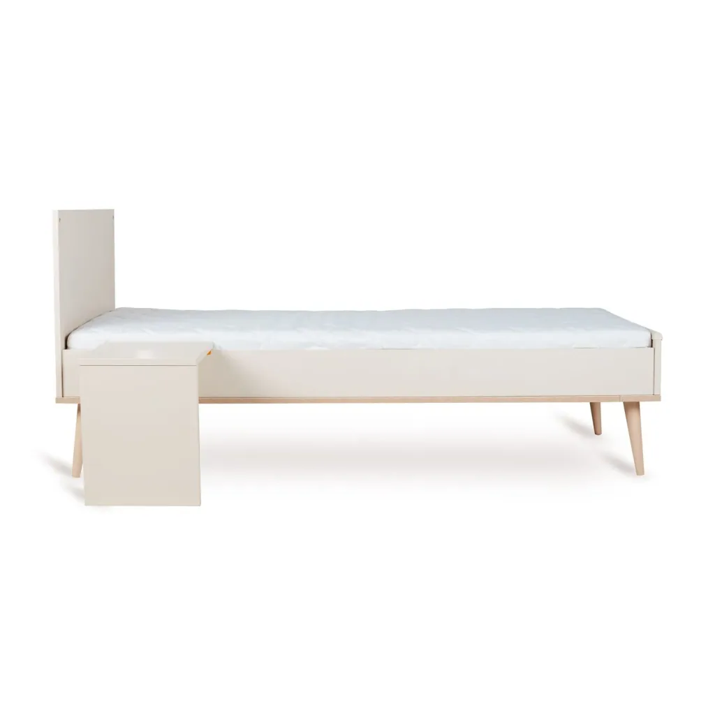 Quax Flow Junior Kit 170x70 cm | Umbauset für Flow Babybett zum Juniorbett | Mit Nachttisch & Bettgitter-Option, Farbe: Ton