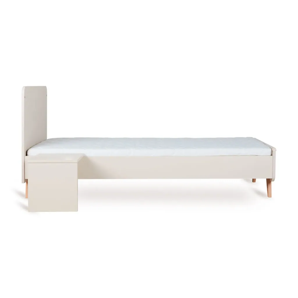 Quax Loft Junior Kit 170x70 cm | Umbauset für Loft Babybett zum Juniorbett | Mit Nachttisch & Bettgitter-Option, Farbe: Ton