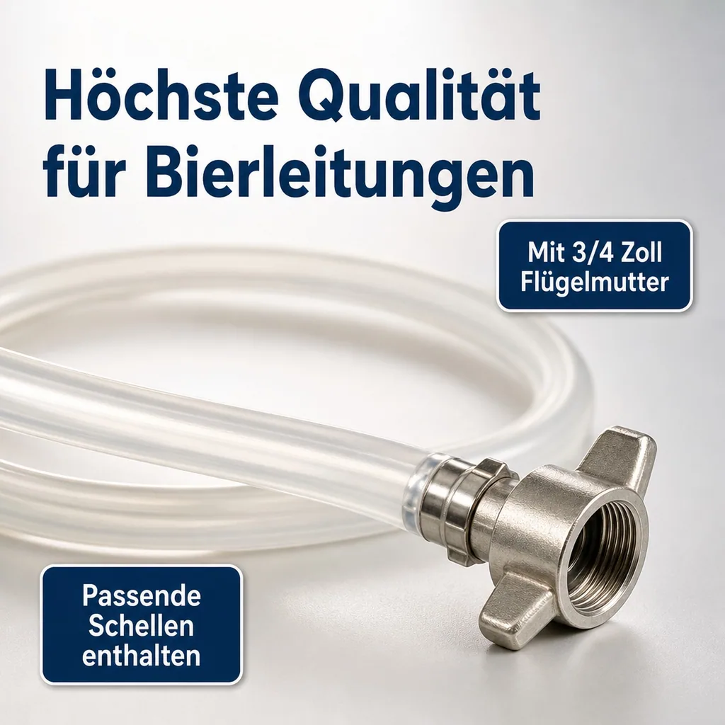 CO2 Schlauch - Komplett, 5.0 m Länge